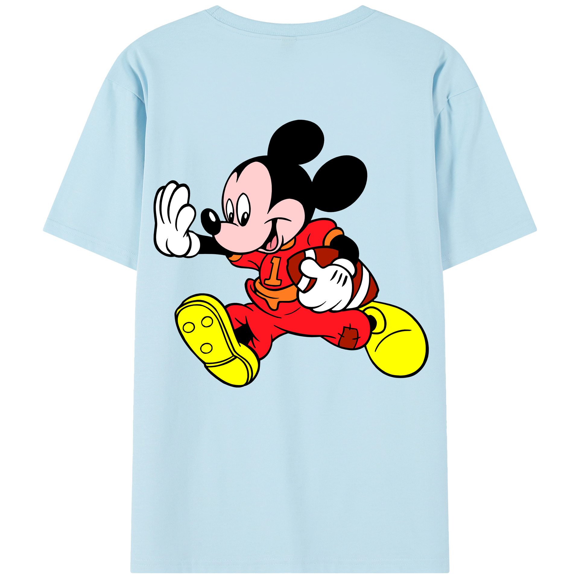 （画像用） ミッキーマウス Mickey Mouse 綿100％半袖Tシャツ（背面プリント）